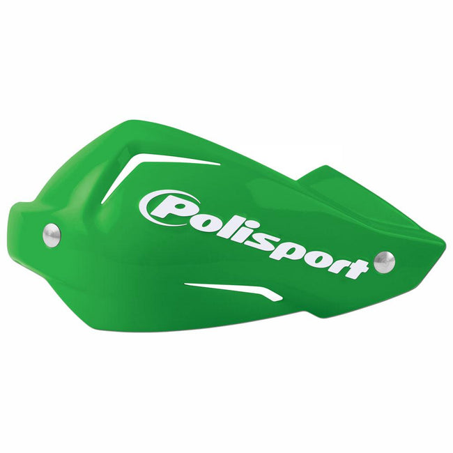 POLISPORT TOUQUET HANDGUARDS - REPLACEMENT HANDGUARD PLASTIC AND BOLT KIT - GREEN Hover Image
