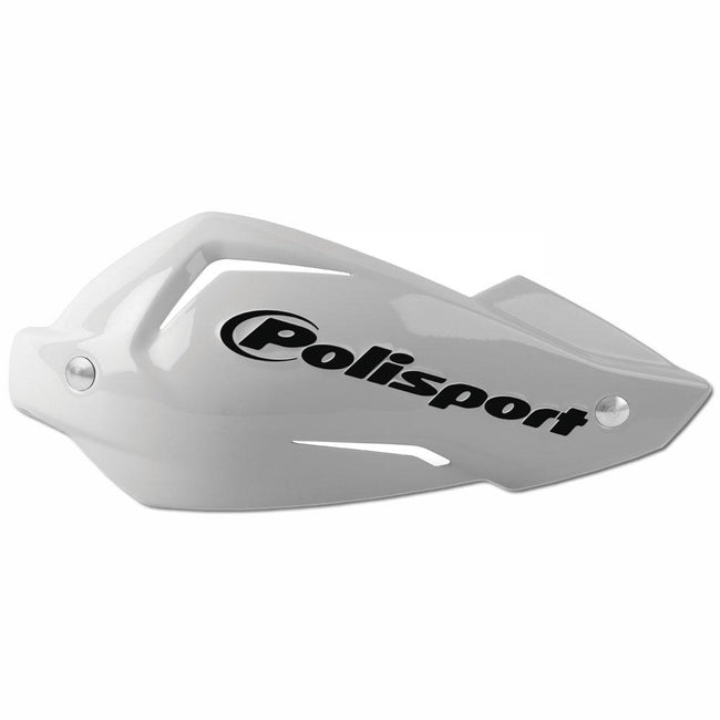 POLISPORT TOUQUET HANDGUARDS - REPLACEMENT HANDGUARD PLASTIC AND BOLT KIT - WHITE Hover Image