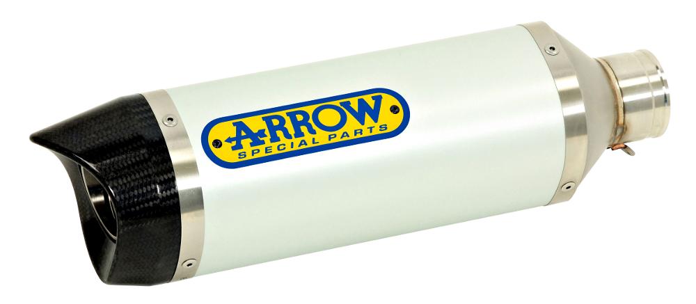 ARROW 71831AK Silencer - THUNDER Aluminium Silver with Carbon End Cap