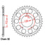 REAR SPROCKET - STEEL 48T 530P (32-YC2-48)