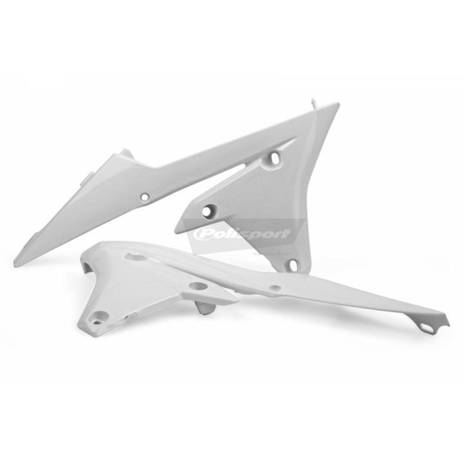POLISPORT RADIATOR SHROUDS YAMAHA YZ250F 14-18/YZ450F 14-17  - WHITE Hover Image