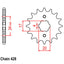 FRONT SPROCKET - STEEL  17T 428P (31-CH2-17)