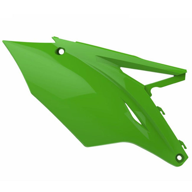POLISPORT SIDE COVERS KAWASAKI KX250F 17/KX450F 16-17 - GREEN Hover Image