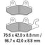 FERODO Disc Pad Set - FDB2087 EF ECO Friction Non Sintered Compound