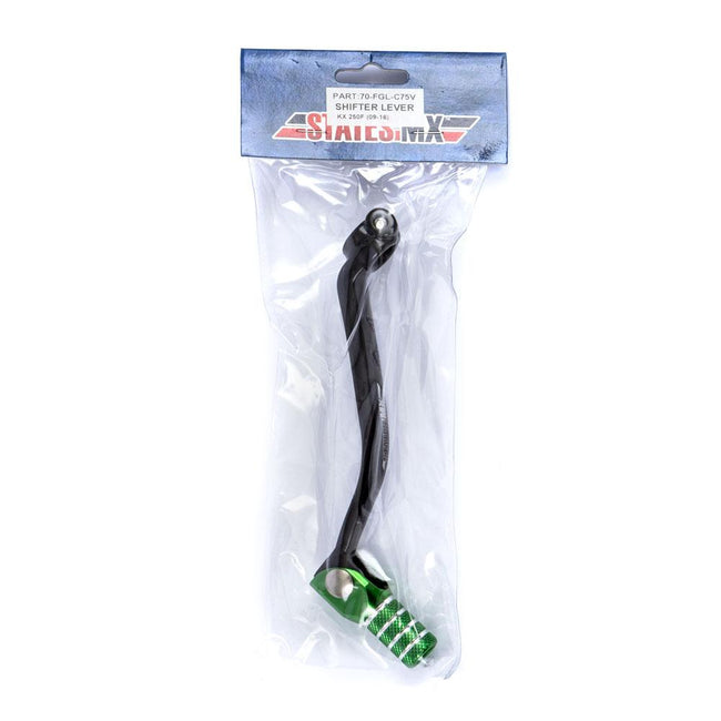 STATES MX FORGED GEAR LEVER - KAWASAKI - GREEN (70-FGL-C75V) Main Image