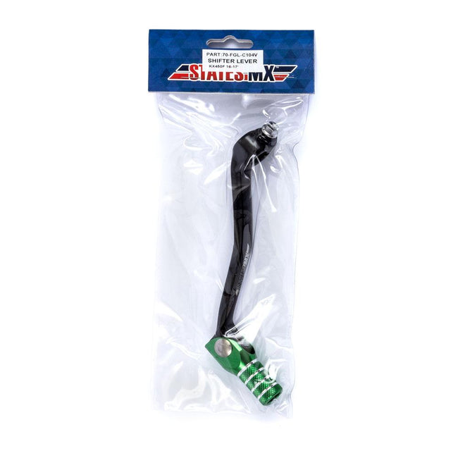 STATES MX FORGED GEAR LEVER - KAWASAKI - GREEN (70-FGL-C104V) Main Image