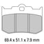 FERODO Disc Pad Set - FDB2040 ST Sinter Grip Sintered Compound - Road