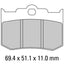 FERODO Disc Pad Set - FDB2041 P Platinum Non Sintered Compound