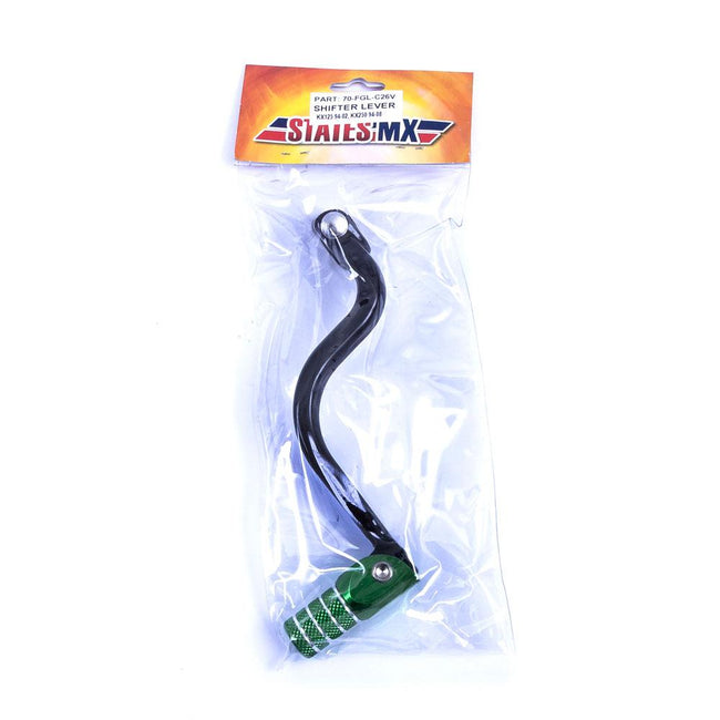 STATES MX FORGED GEAR LEVER - KAWASAKI - GREEN (70-FGL-C26V) Hover Image