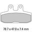 FERODO Disc Pad Set - FDB2060 AG Argento Non Sintered Compound