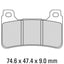 FERODO Disc Pad Set - FDB2205 CP1 Ceramic Grip Race Compound - Non Sintered