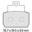 FERODO Disc Pad Set - FDB2207 EF ECO Friction Non Sintered Compound