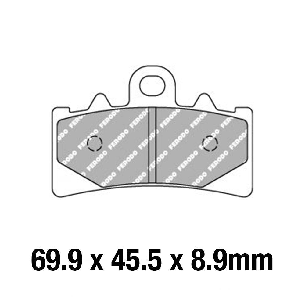FERODO Disc Pad Set - FDB2266 EF ECO Friction Non Sintered Compound