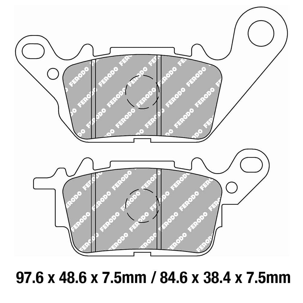 FERODO Disc Pad Set - FDB2290 EF ECO Friction Non Sintered Compound