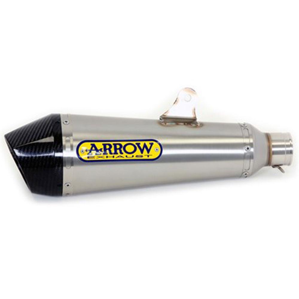 ARROW 71855PK Silencer - X-KONE Nichrom Silver with Carbon End Cap