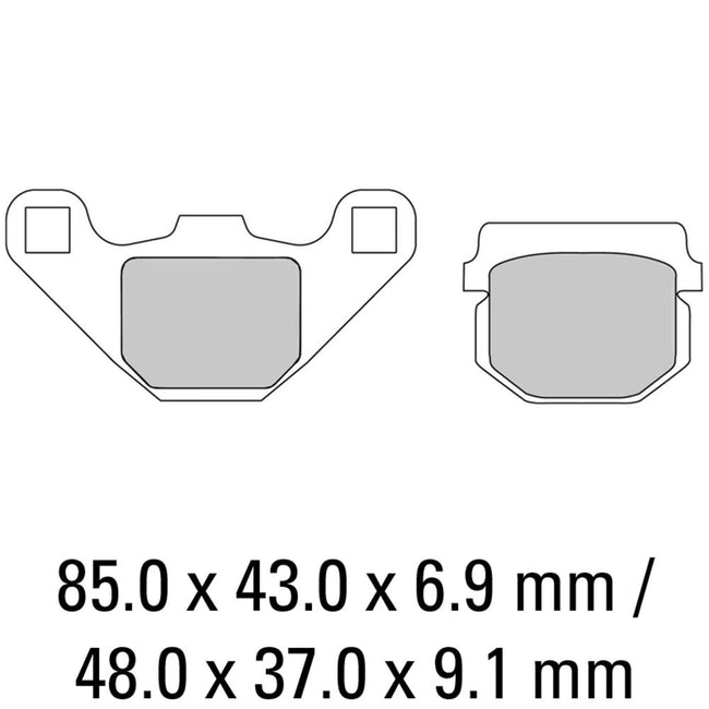 FERODO Disc Pad Set - FDB313 EF ECO Friction Non Sintered Compound Hover Image