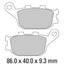 FERODO Disc Pad Set - FDB754 EF ECO Friction Non Sintered Compound