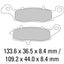 FERODO Disc Pad Set - FDB2049 EF ECO Friction Non Sintered Compound
