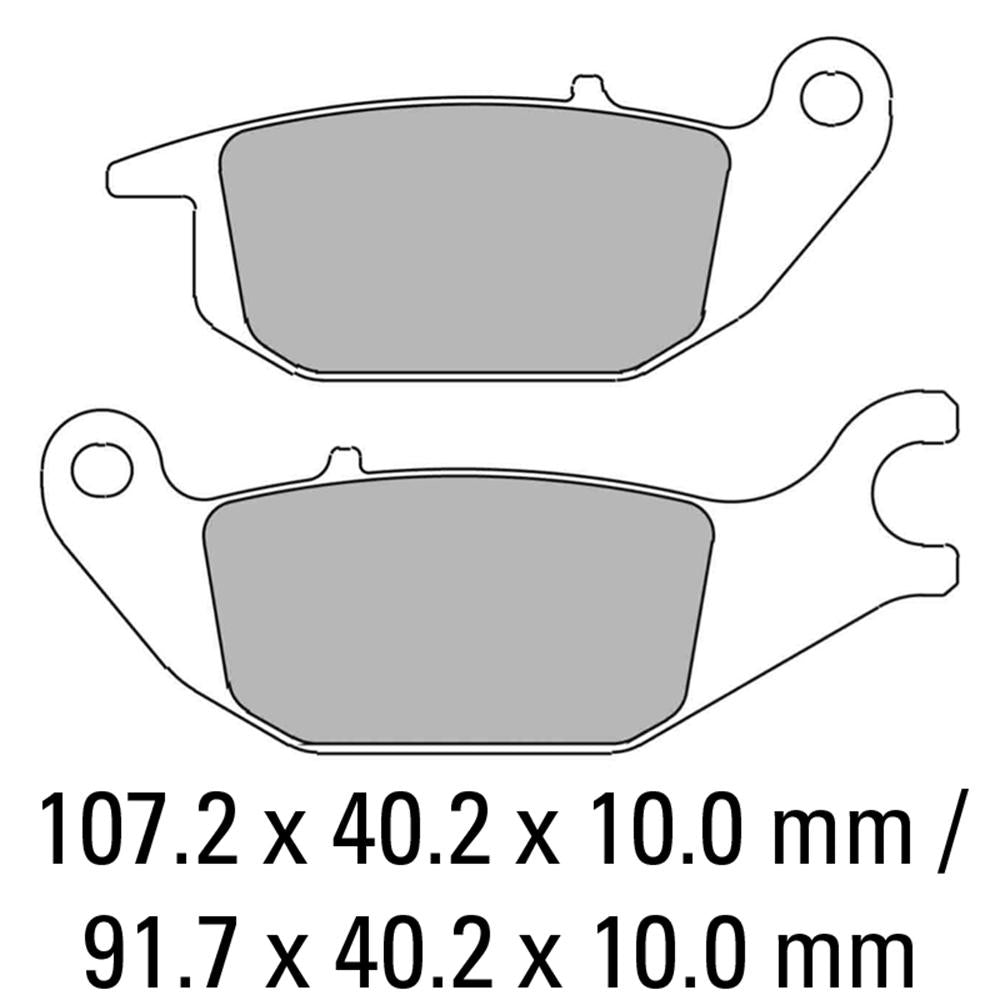 FERODO Disc Pad Set - FDB2143 EF ECO Friction Non Sintered Compound