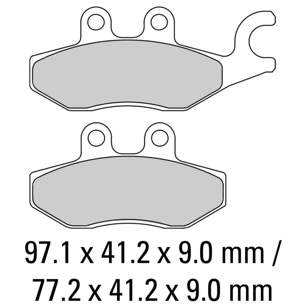 FERODO Disc Pad Set - FDB2186 EF  ECO Friction Non Sintered Compound