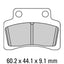 FERODO Disc Pad Set - FDB2191 EF ECO Friction Non Sintered Compound