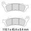 FERODO Disc Pad Set - FDB2196 EF ECO Friction Non Sintered Compound