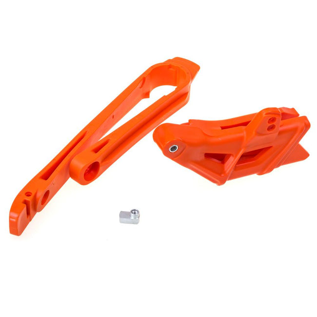 POLISPORT CHAIN GUIDE & SLIDER KIT KTM 125/250 SX 2011 - ORANGE Hover Image