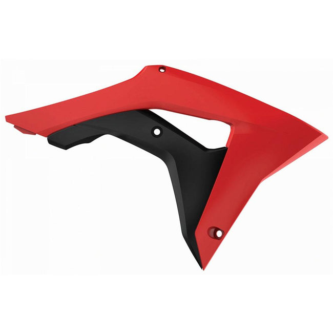 POLISPORT RADIATOR SHROUDS HONDA CRF250R 18-21/CRF450R 17-20 - RED/BLACK OEM Hover Image