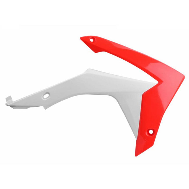 POLISPORT RADIATOR SHROUDS HONDA CRF250R 14-17/CRF450R 13-16 - RED/WHITE Hover Image