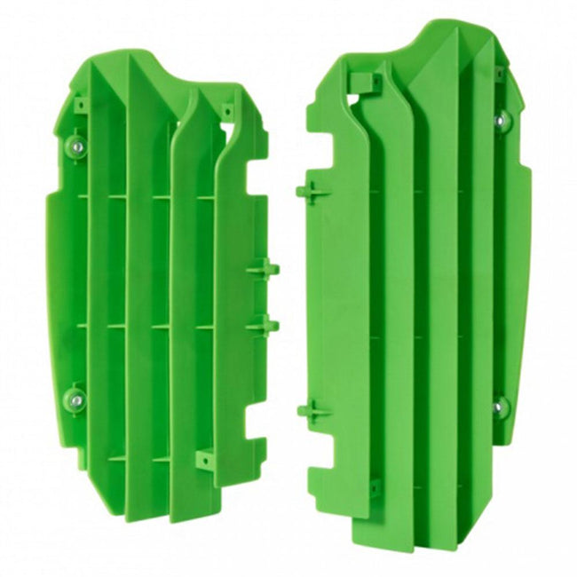 POLISPORT RADIATOR LOUVERS KAWASAKI KX250F 17-20 - GREEN Hover Image