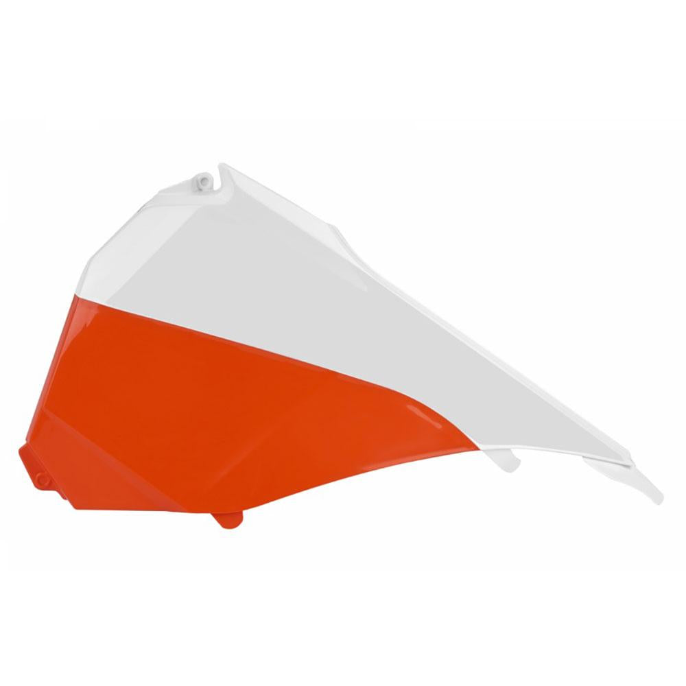 POLISPORT AIRBOX COVERS KTM SX/SX-F 13-15 - WHITE/ORANGE