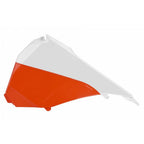 POLISPORT AIRBOX COVERS KTM SX/SX-F 13-15 - WHITE/ORANGE