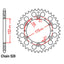 REAR SPROCKET - STEEL 52T 520P D/D (32-2H0-52)