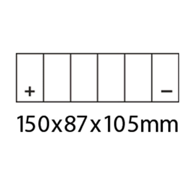 ROADSTAR CTX9-BS BATTERY 12V MF  8Ah Hover Image