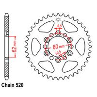 REAR SPROCKET - STEEL 40T 520P D/D (32-3Y1-40)