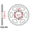 REAR SPROCKET - STEEL 40T 520P D/D (32-3Y1-40)