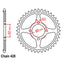 REAR SPROCKET - STEEL 54T 428P (32-5HP-54)