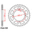 REAR SPROCKET - STEEL 47T 520P (32-5Y1-47)