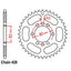 REAR SPROCKET - STEEL 54T 428P D/D (32-10V-54)