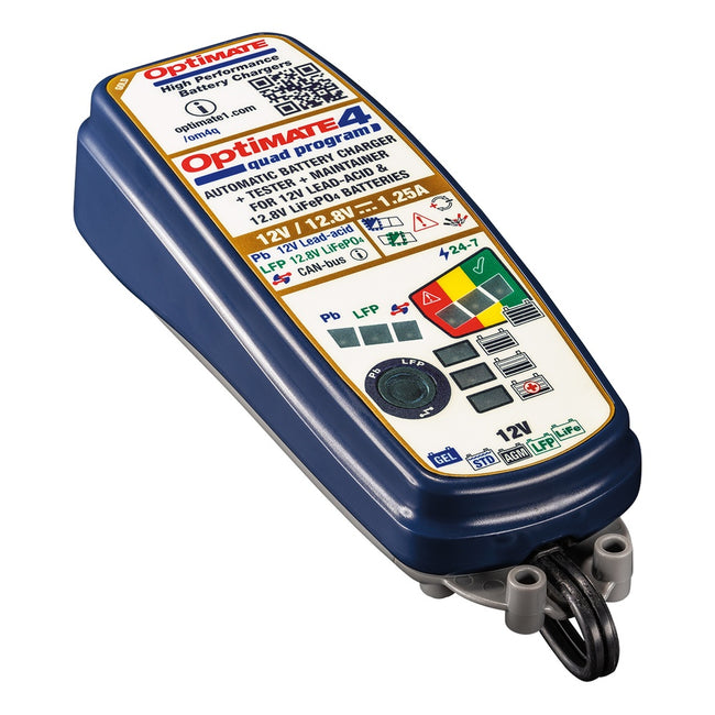 TecMate Optimate 4 Quad Program Smart Charger (12) (Suitable for BMW) 1.25 Amp (Superseded from 4-TM348) Main Image