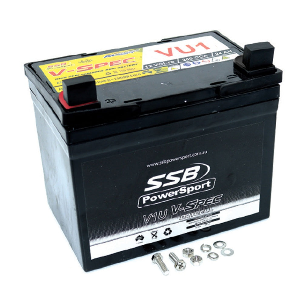 12V SSB V-Spec High Perform. AGM Battery 260CCA 24AH (2) (U1) (Replaces 4-SSU1)