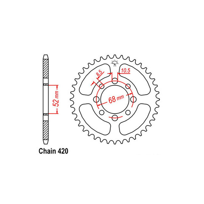 REAR SPROCKET - STEEL 33T 420P D/D Hover Image