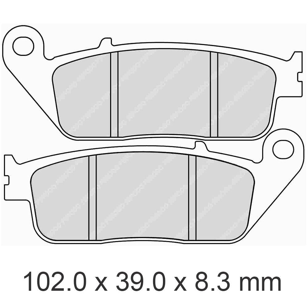 FERODO Disc Pad Set - FDB570 EF ECO Friction Non Sintered Compound