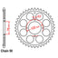 REAR SPROCKET - STEEL 46T 530P (32-21A-46)