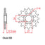 FRONT SPROCKET - STEEL  17T 520P (31-17H-17)