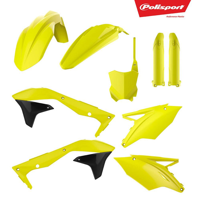 POLISPORT MX KIT KAWASAKI KX450F 16-18 - FLUORO YELLOW - INCLUDES FORK GUARDS Hover Image
