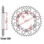 REAR SPROCKET - STEEL 42T 520P D/D (32-2H0-42)