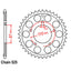 REAR SPROCKET - STEEL 45T 525P (32-33C-45)