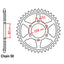 REAR SPROCKET - STEEL 46T 530P (32-054-46)