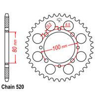 REAR SPROCKET - STEEL 41T 520P D/D (32-113-41) Hover Image